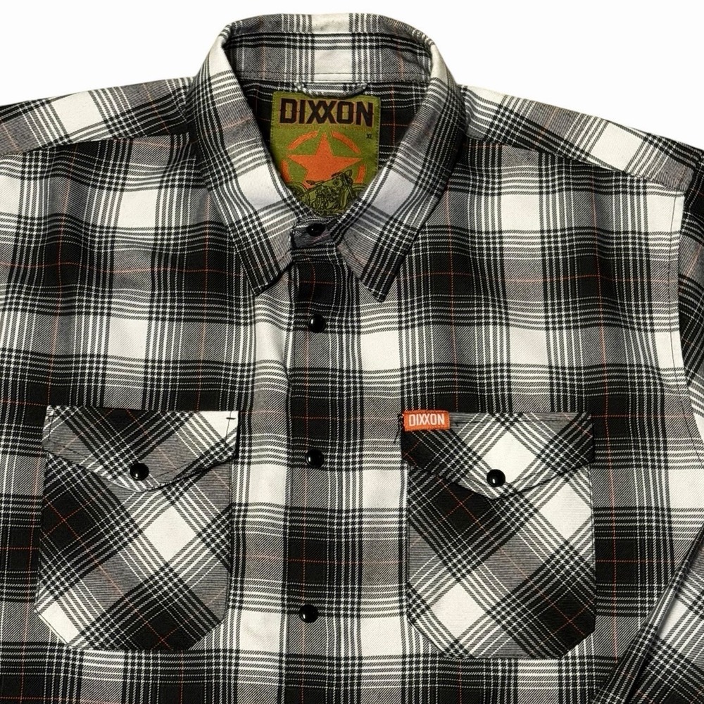 Dixxon Flannel Co The Arthur Flannel Shirt Mens XL Black Plaid Snap Buttons - Picture 3 of 10